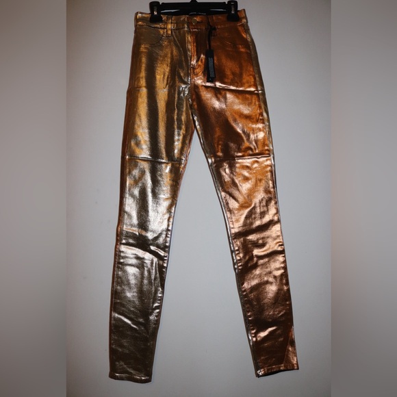 J Brand X Halpern | Gold Foil Jeans Size 25 - Picture 4 of 14